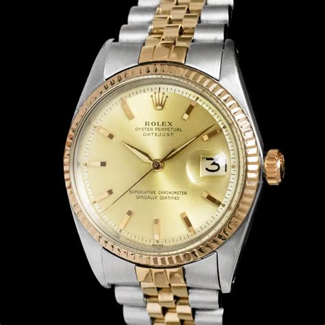 rolex datejust bicolor herren|Rolex Datejust wrist watch.